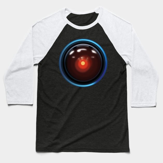 HAL 9000 Baseball T-Shirt by andrew_kelly_uk@yahoo.co.uk